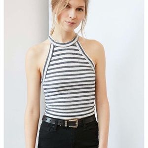 Striped High-Neck Tank